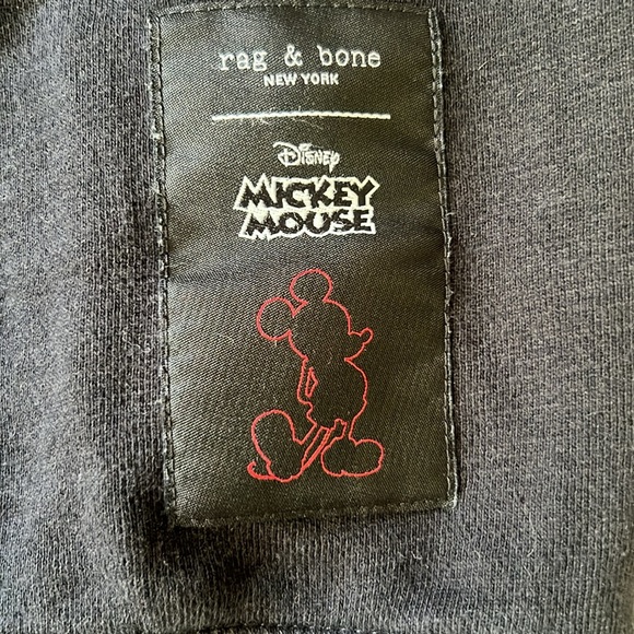 RAG & BONE DETERMINED MICKEY UNISEX SWEATSHIRT BLACK Size Small - Picture 11 of 12